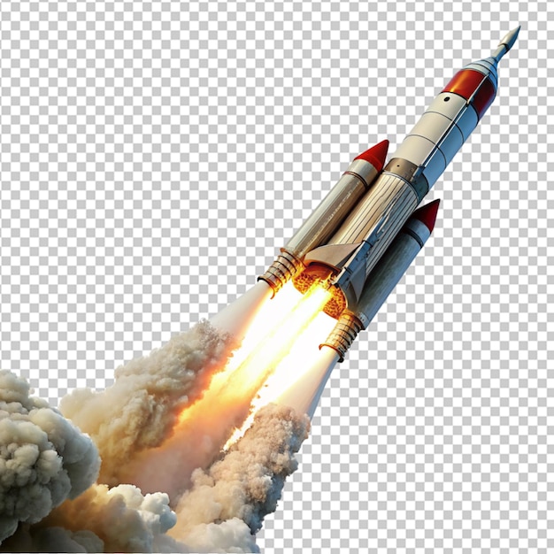 Psd of rocket on transparent background