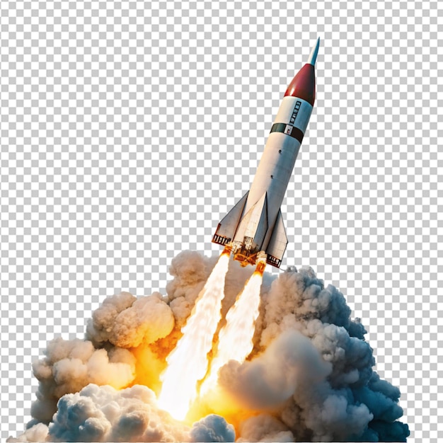 PSD psd of rocket on transparent background