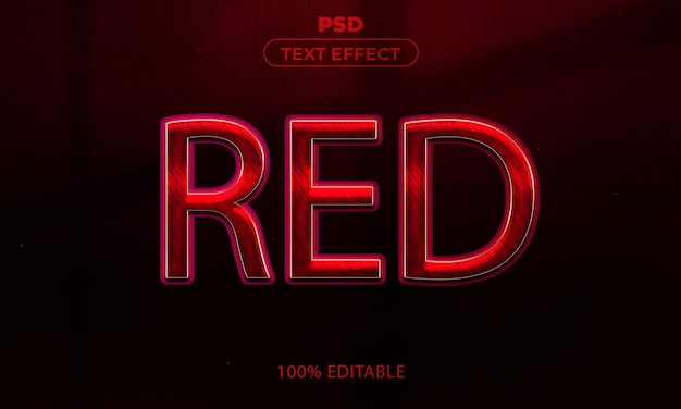 PSD psd rode tekst stijl effect