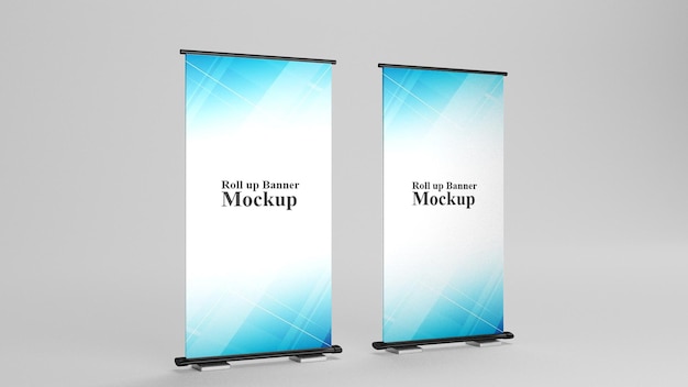 PSD psd roll up banner mockup