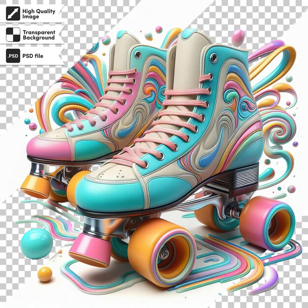 PSD roller on transparent background with editable mask layer