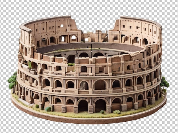 PSD psd of a roman colosseum on transparent background