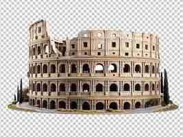 PSD psd of a roman colosseum on transparent background
