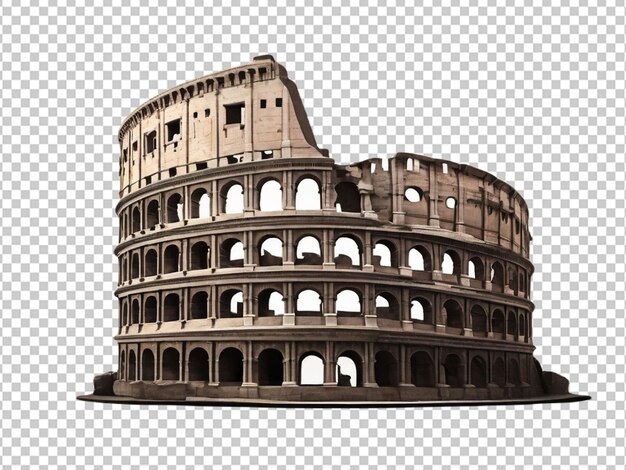 PSD psd of a roman colosseum on transparent background