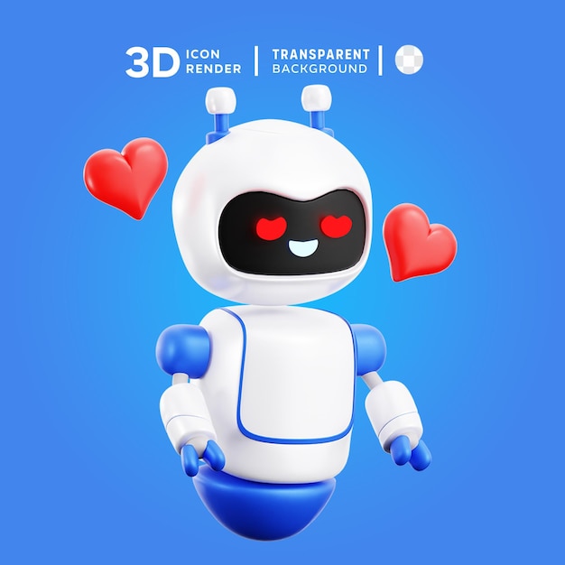 Psd amore romantico illustrazione 3d