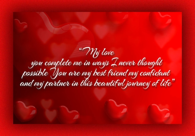 PSD Romantic Quote Template