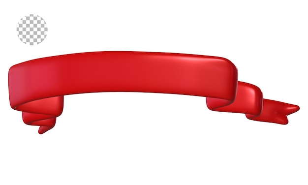 PSD rood lint 3d render geïsoleerd