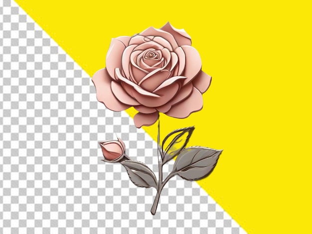 Psd of a rose on a transparent background