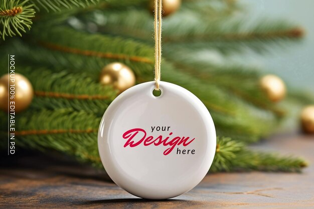 PSD psd round ornament mockup