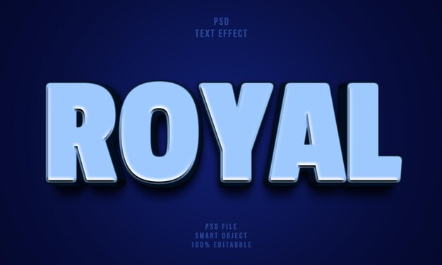 PSD psd royal 3d styl efektu tekstowego