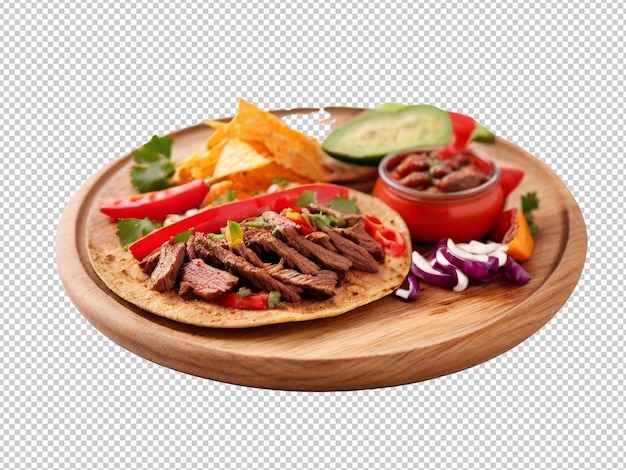 Psd rundvlees fajitas png op een transparante achtergrond