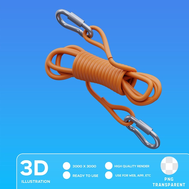 PSD psd safety rope 3d illustration