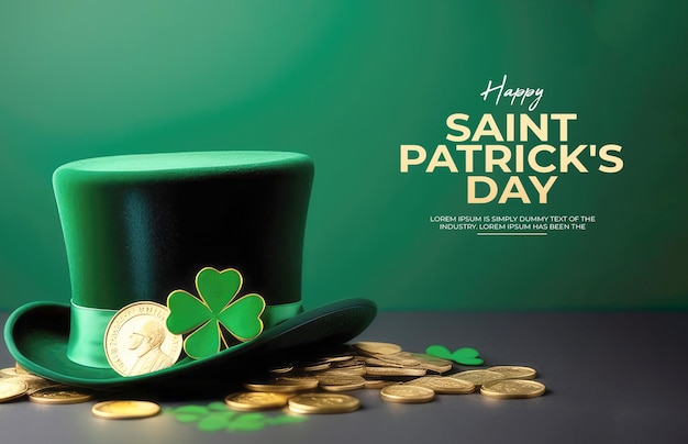 Psd saint patrick's day celebration background banner design template