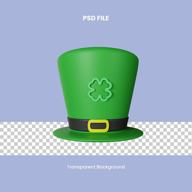 Psd saint patricks day 3d icon illustration