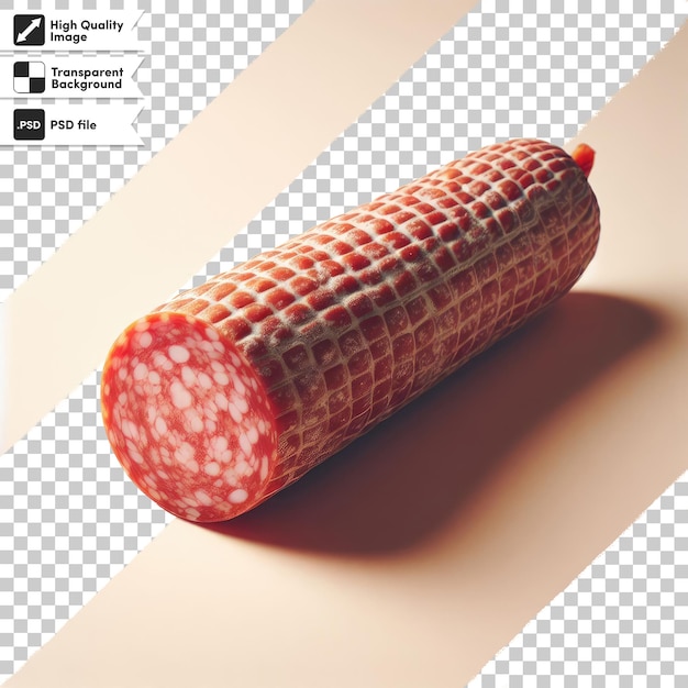 PSD psd salami sausage on transparent background