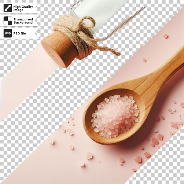 PSD psd salt in spoon on transparent background