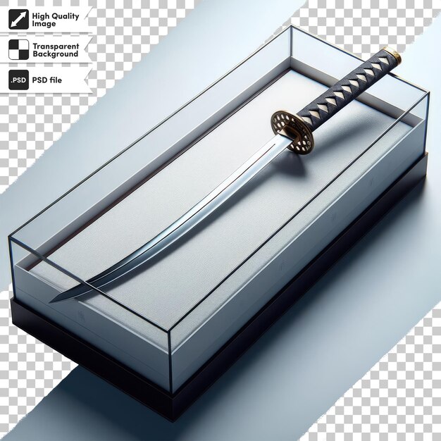 Psd Samurajski Katana Na Przezroczystym Tle Z Edytowalną Warstwą Maski
