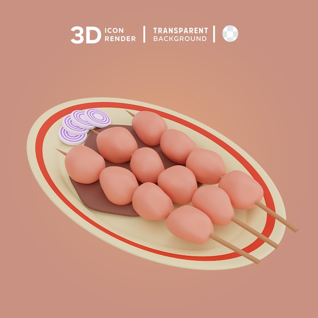 PSD psd satay 3d иллюстрация