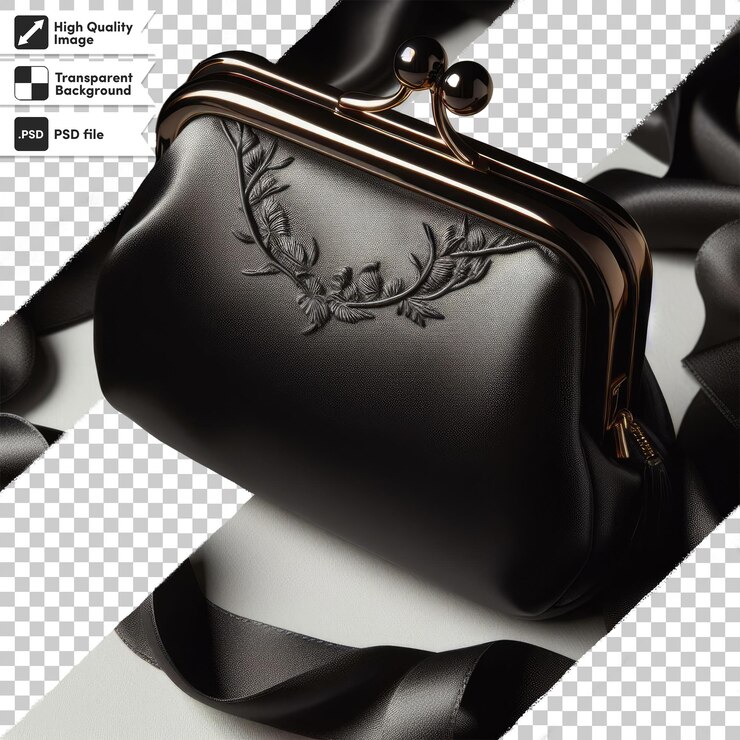 PSD psd サテン ブラック 透明 背景