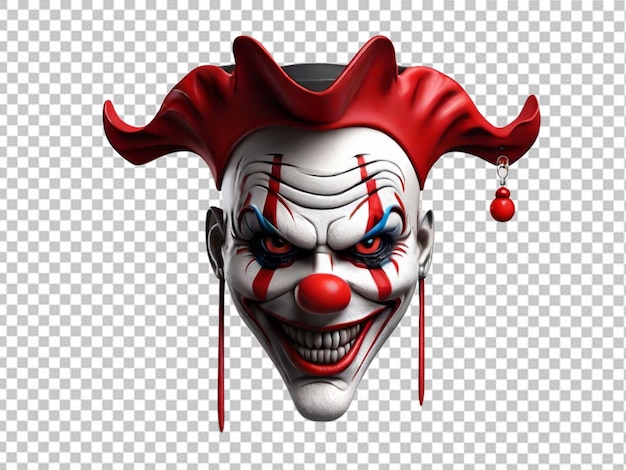 PSD psd of a scary clown face no background