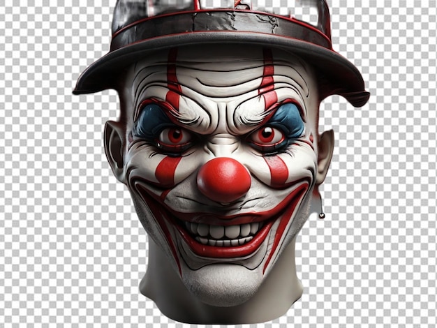 PSD psd of a scary clown face no background