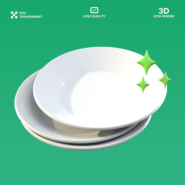 PSD schone platen 3D illustratie