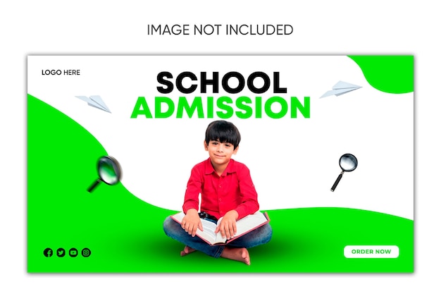 PSD psd school admission social media post or instagram post template