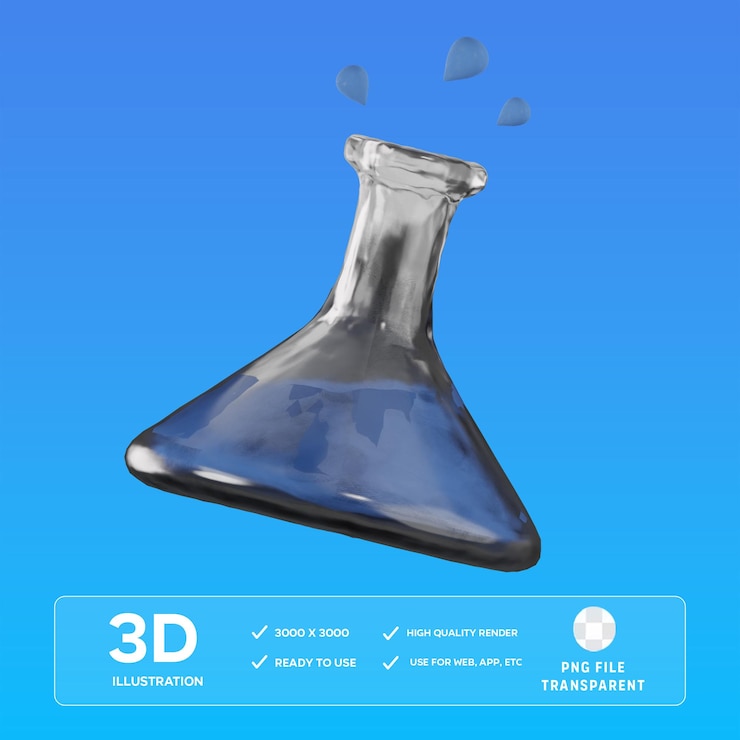 PSD psd science 3d illustration