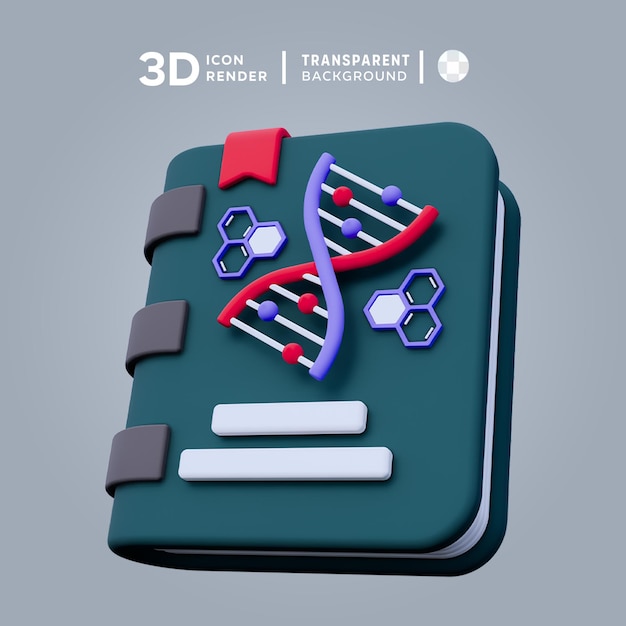 PSD psd libro scientifico 3d illustrazione