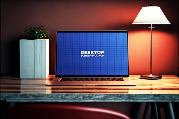 PSD mockup desktop del monitor dello schermo psd