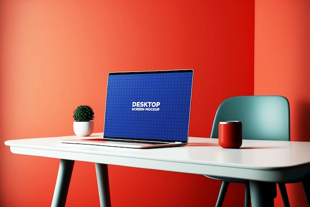 PSD screen monitor desktop mockup 