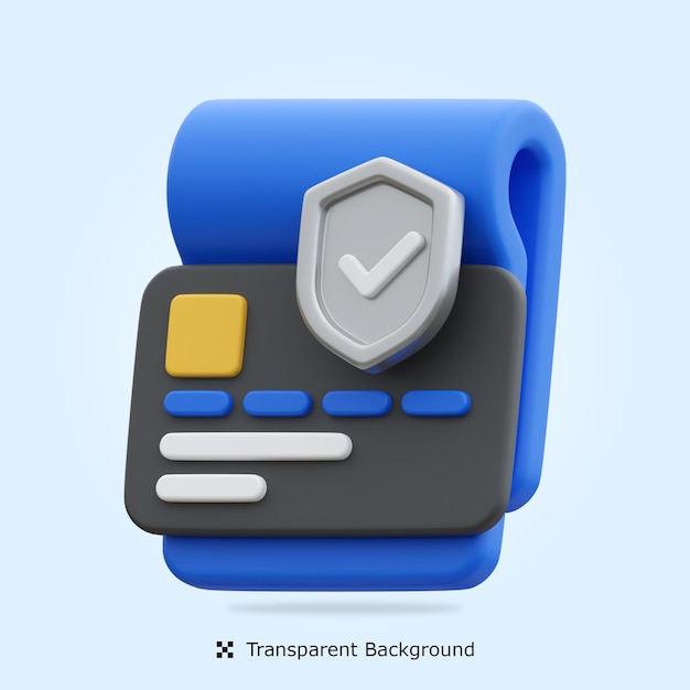 PSD psd scure payment 3d icon