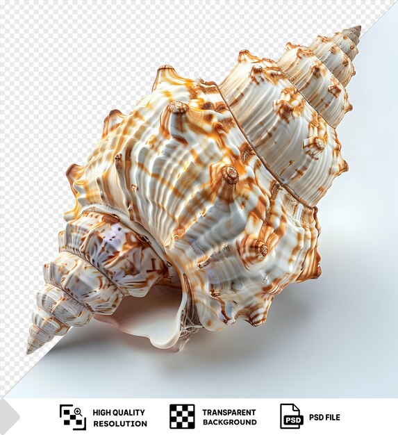 Conchiglie di mare psd isolate su sfondo trasparente png