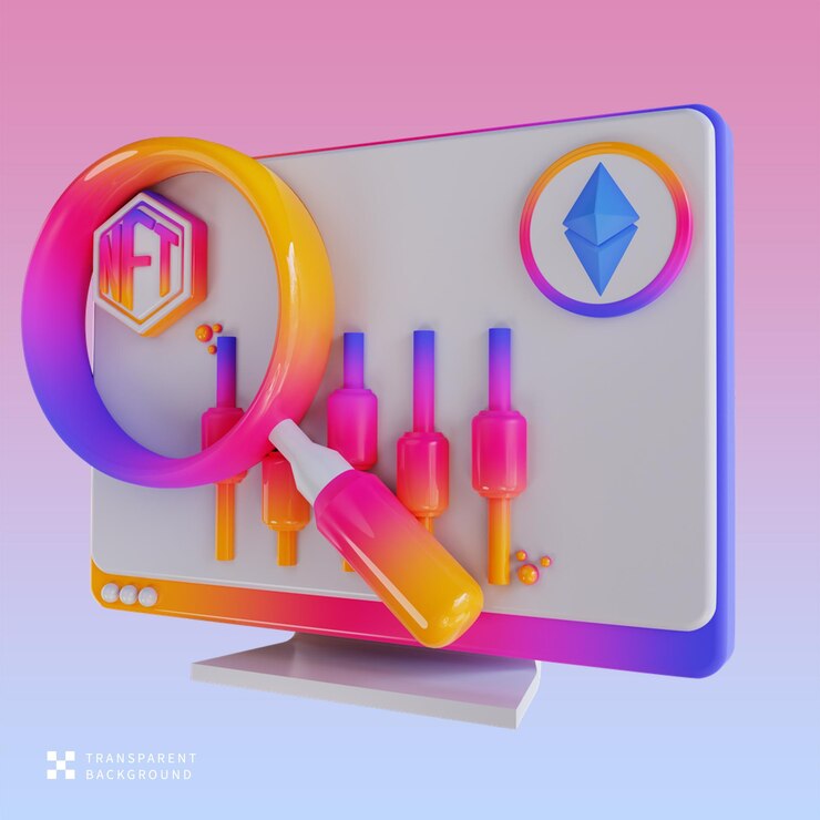 PSD psd search nft art 3d illustration