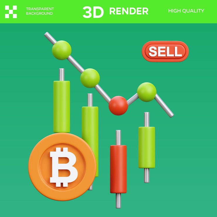 PSD psd sell stock 3d illustration