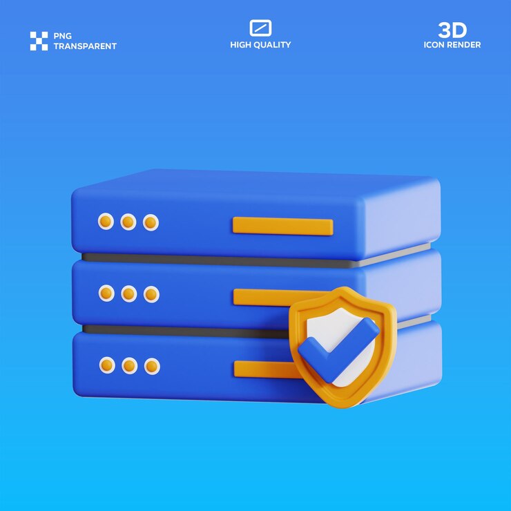PSD psd server protection 3d illustration
