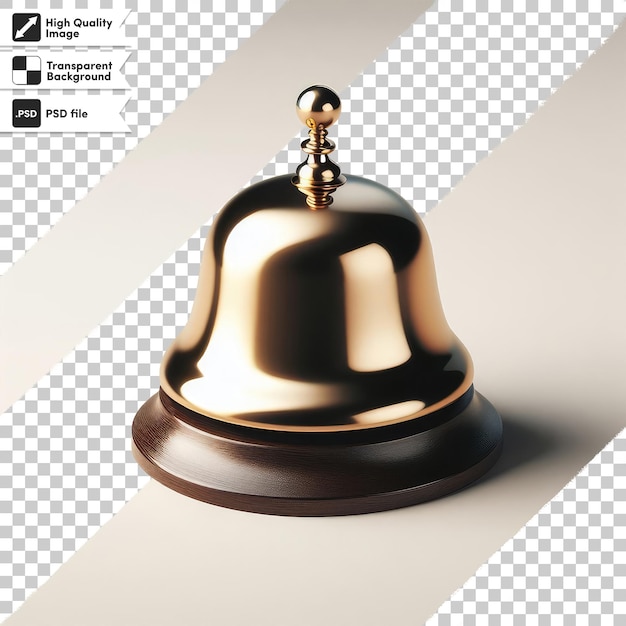 PSD service bell on transparent background with editable mask layer