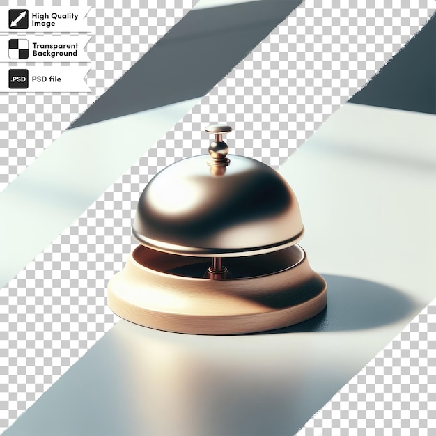 PSD service bell on transparent background with editable mask layer