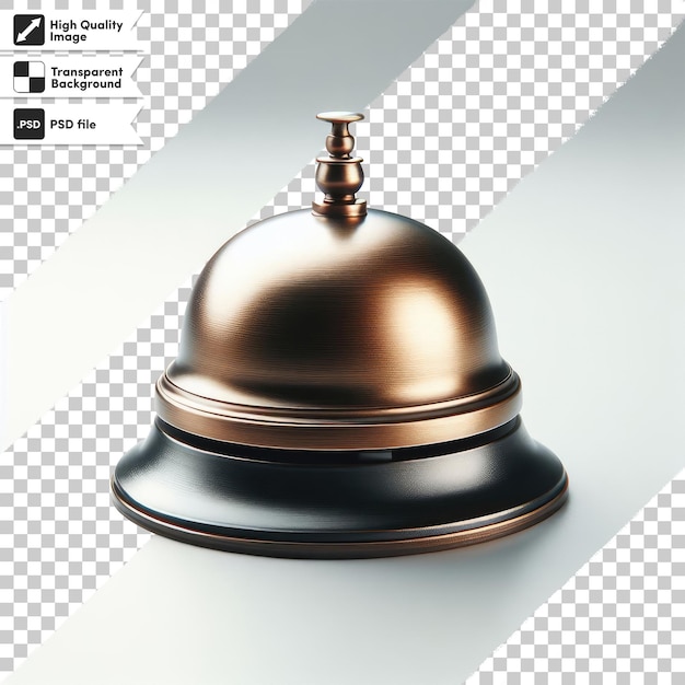 Psd service bell on transparent background with editable mask layer