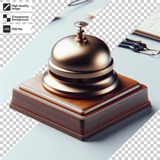 PSD psd service bell on transparent background with editable mask layer