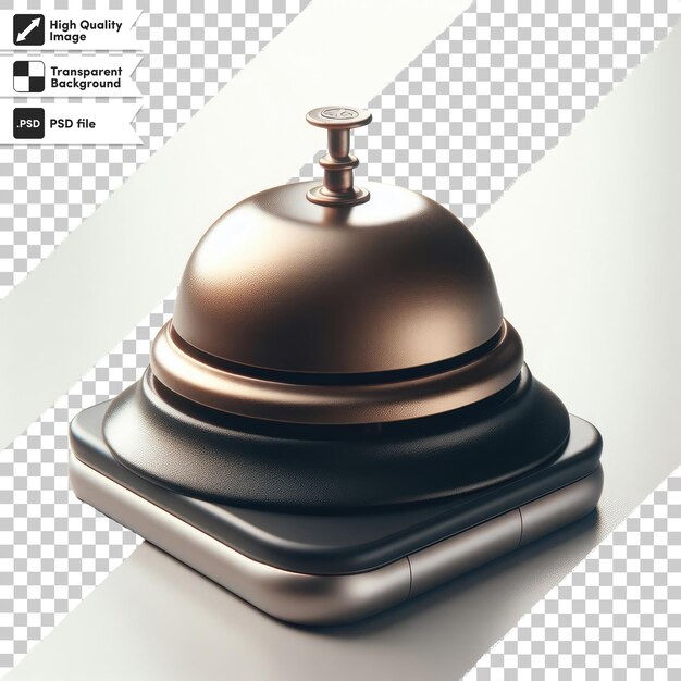 Psd service bell on transparent background with editable mask layer