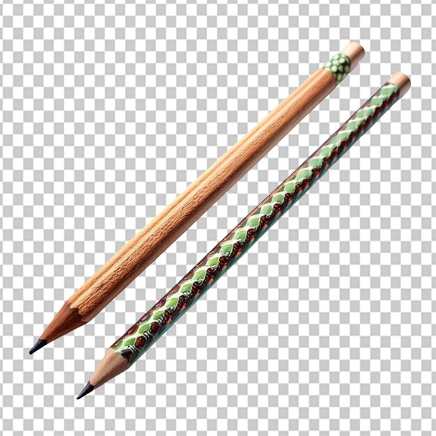 PSD psd of a set of two pencils on transparent background