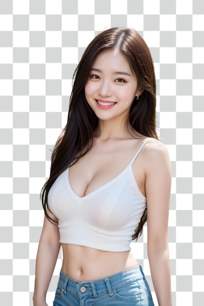 PSD psd sexy asian woman on transparent background