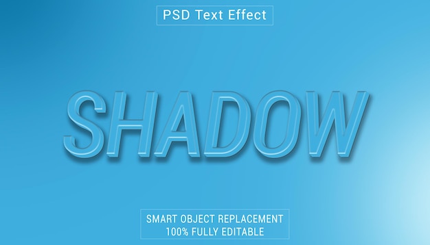 Эффект стиля текста логотипа PSD Shadow