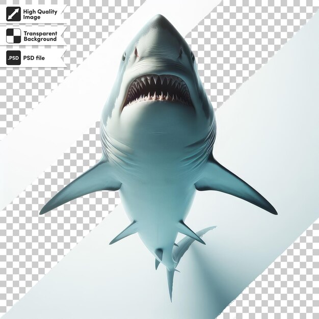 PSD psd shark on transparent background with editable mask layer