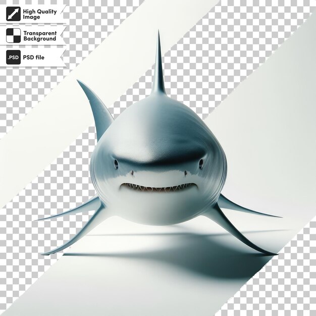 PSD psd shark on transparent background with editable mask layer