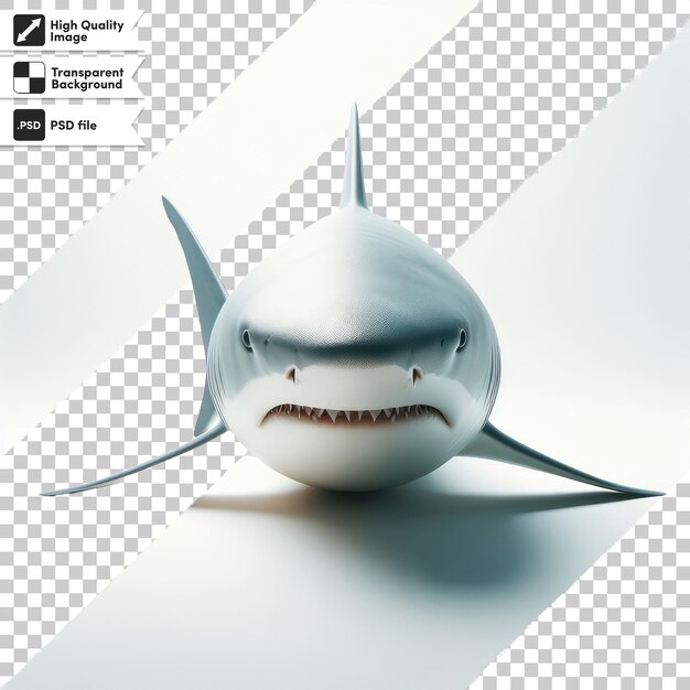 Psd shark on transparent background with editable mask layer