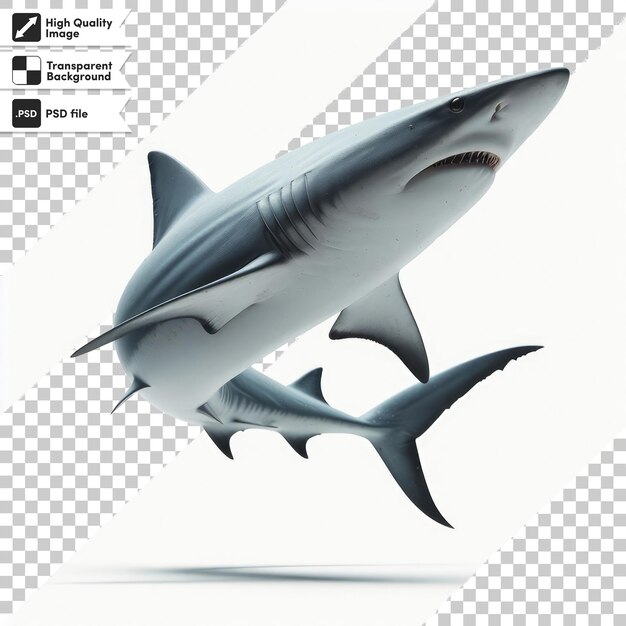 PSD psd shark on transparent background with editable mask layer