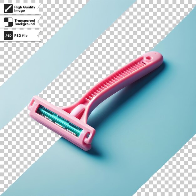 PSD shaving razor isolated on transparent background with editable mask layer