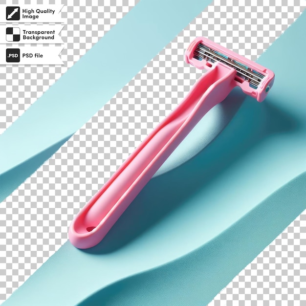 Psd shaving razor isolated on transparent background with editable mask layer